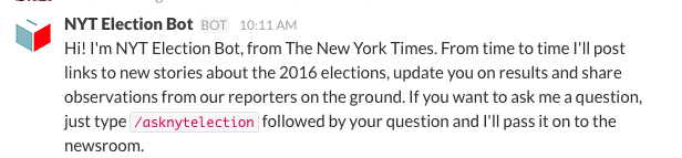 NYT election bot - Admixer Blog