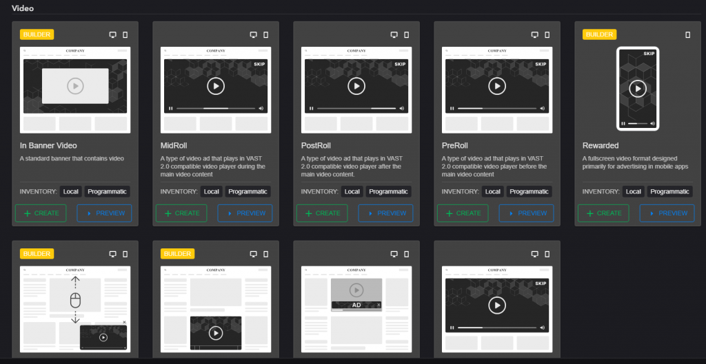 Choose Creative template